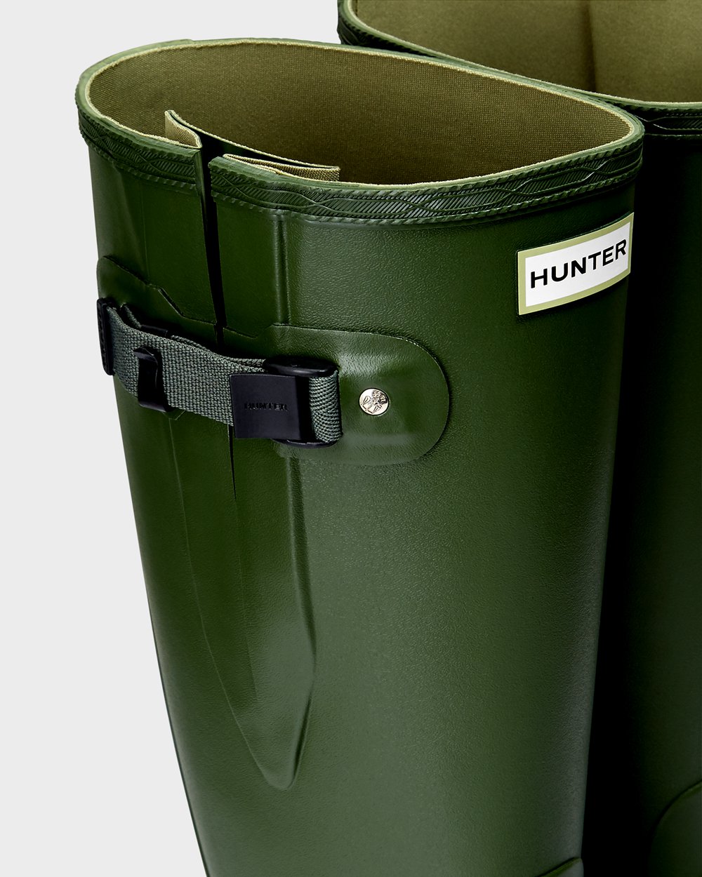 Womens Hunter Norris Field - Wide Fit Rain Boots Green - 7485-TWZSN